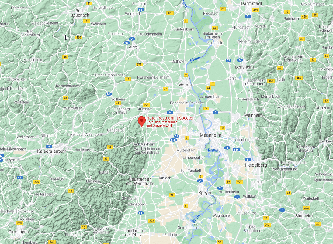 Hotel Speeter Lage-Maps